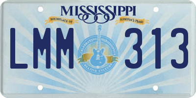 MS license plate LMM313