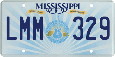 MS license plate LMM329