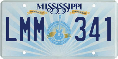 MS license plate LMM341