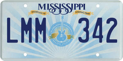 MS license plate LMM342