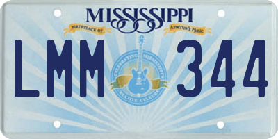 MS license plate LMM344