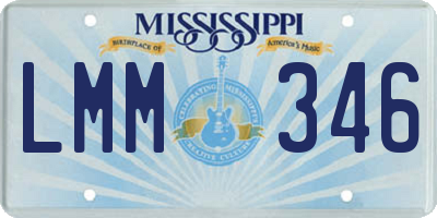 MS license plate LMM346
