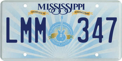 MS license plate LMM347