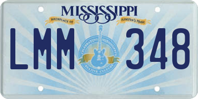 MS license plate LMM348
