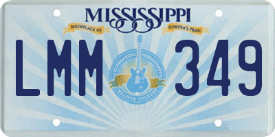 MS license plate LMM349