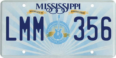 MS license plate LMM356
