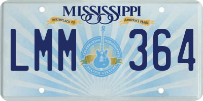 MS license plate LMM364
