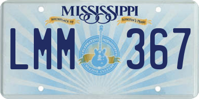 MS license plate LMM367