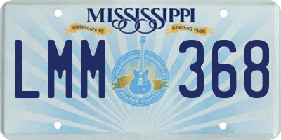 MS license plate LMM368