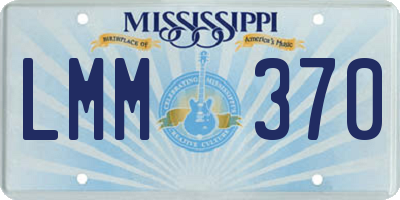 MS license plate LMM370