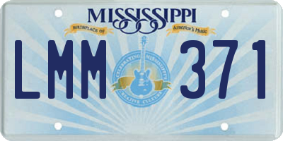 MS license plate LMM371
