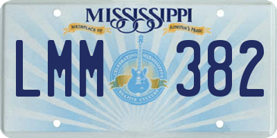 MS license plate LMM382