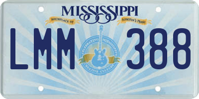 MS license plate LMM388