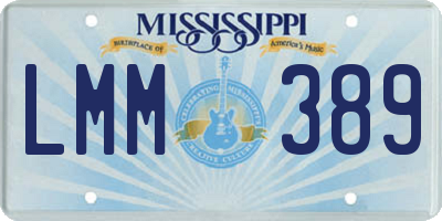 MS license plate LMM389