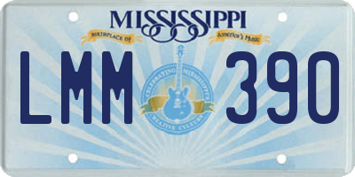MS license plate LMM390