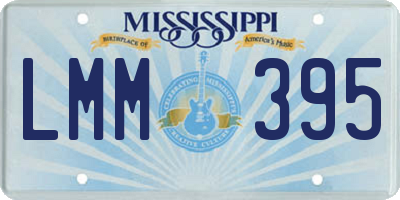 MS license plate LMM395