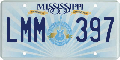 MS license plate LMM397