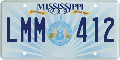 MS license plate LMM412