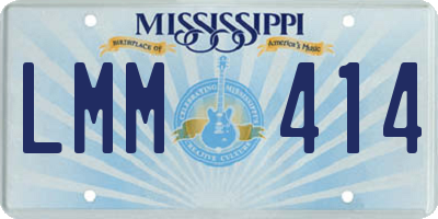 MS license plate LMM414