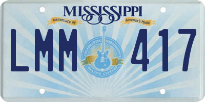 MS license plate LMM417