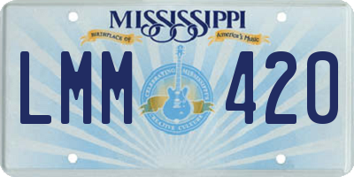 MS license plate LMM420