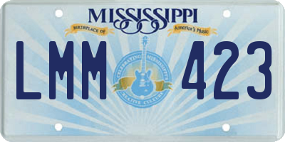 MS license plate LMM423