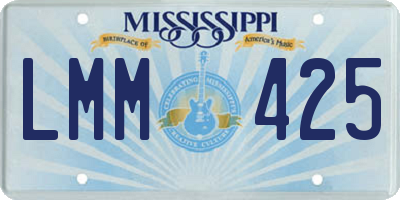 MS license plate LMM425