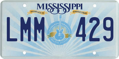 MS license plate LMM429