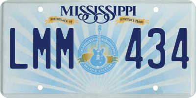 MS license plate LMM434