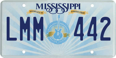 MS license plate LMM442