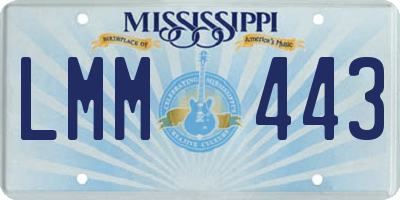 MS license plate LMM443
