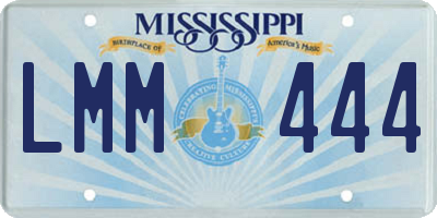 MS license plate LMM444
