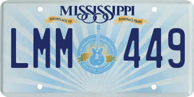 MS license plate LMM449