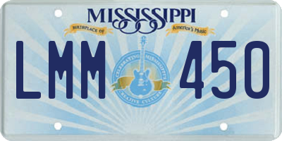 MS license plate LMM450