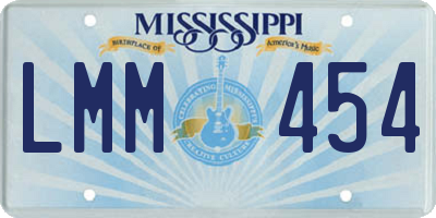MS license plate LMM454