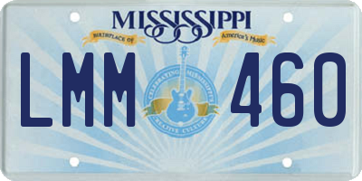 MS license plate LMM460