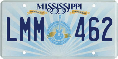 MS license plate LMM462