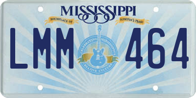 MS license plate LMM464