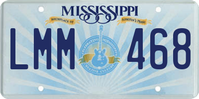 MS license plate LMM468