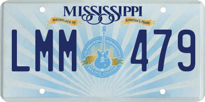 MS license plate LMM479