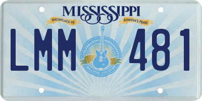MS license plate LMM481