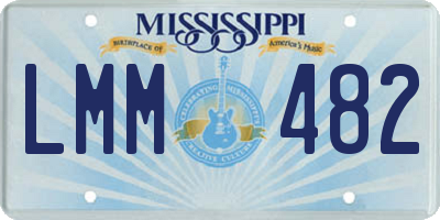 MS license plate LMM482