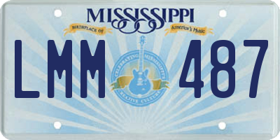 MS license plate LMM487