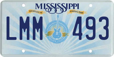 MS license plate LMM493
