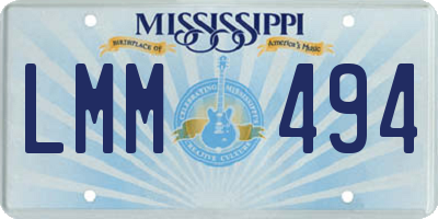 MS license plate LMM494
