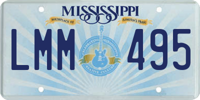 MS license plate LMM495