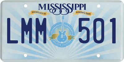 MS license plate LMM501