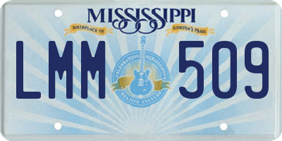 MS license plate LMM509