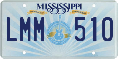 MS license plate LMM510