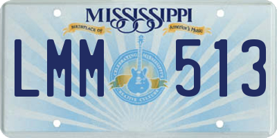 MS license plate LMM513